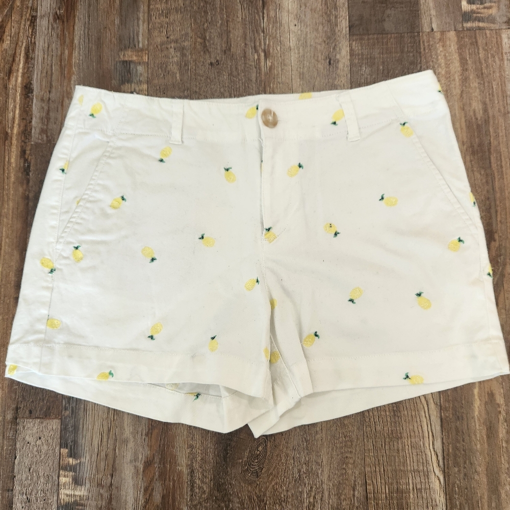 Loft The Washed Twill Short Lemon Print